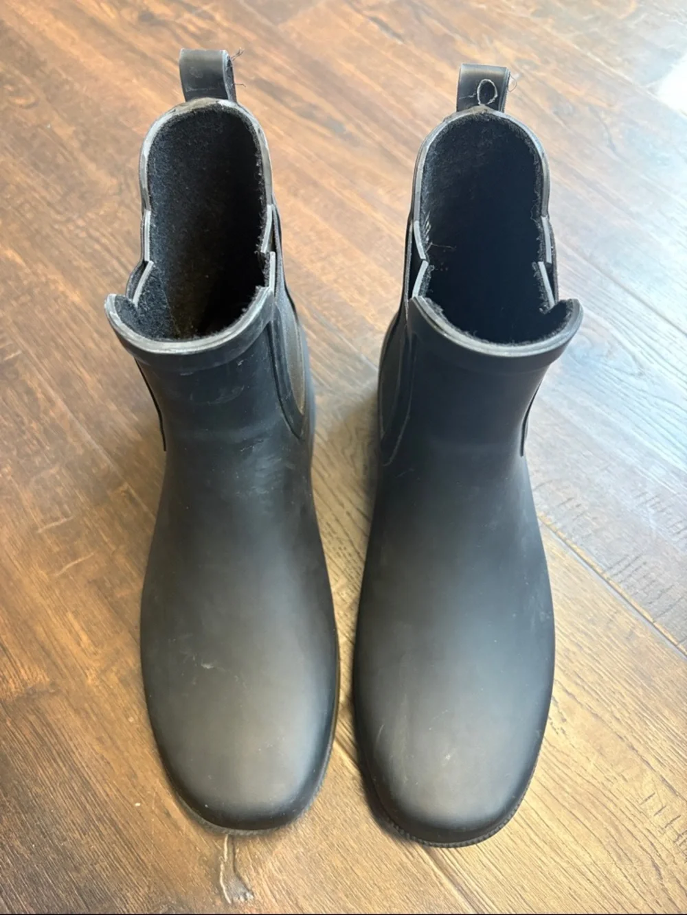 EDDIE BAUER black Hailey muck boots womens size 8 Black Chelsea Rain Boots